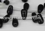 CCN458 15.5 inches Top-drilled 8*12mm teardrop candy jade beads