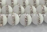 CCN4601 15.5 inches 8mm round candy jade with rhinestone beads
