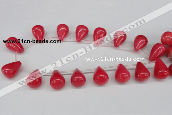 CCN466 15.5 inches Top-drilled 18*25mm teardrop candy jade beads