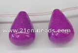 CCN467 15.5 inches Top-drilled 18*25mm teardrop candy jade beads