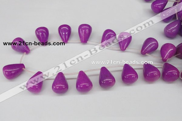 CCN467 15.5 inches Top-drilled 18*25mm teardrop candy jade beads