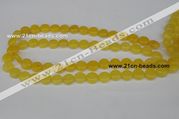 CCN475 15.5 inches 12mm flat round candy jade beads wholesale