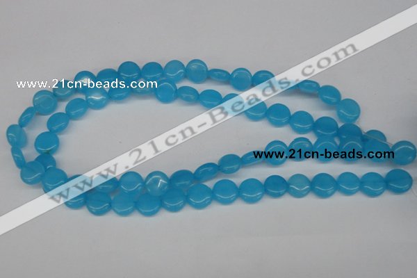 CCN480 15.5 inches 12mm flat round candy jade beads wholesale