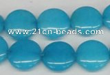 CCN490 15.5 inches 16mm flat round candy jade beads wholesale