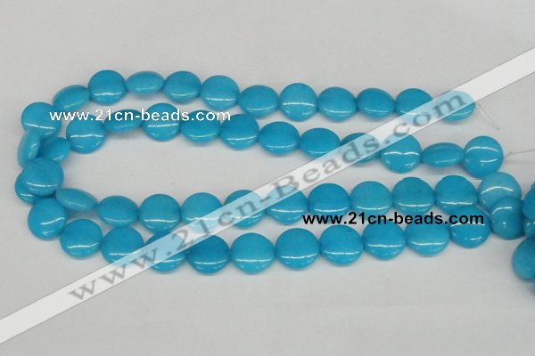 CCN490 15.5 inches 16mm flat round candy jade beads wholesale