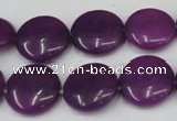 CCN491 15.5 inches 16mm flat round candy jade beads wholesale