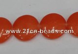 CCN496 15.5 inches 20mm flat round candy jade beads wholesale