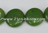 CCN502 15.5 inches 20mm flat round candy jade beads wholesale