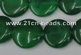 CCN503 15.5 inches 20mm flat round candy jade beads wholesale