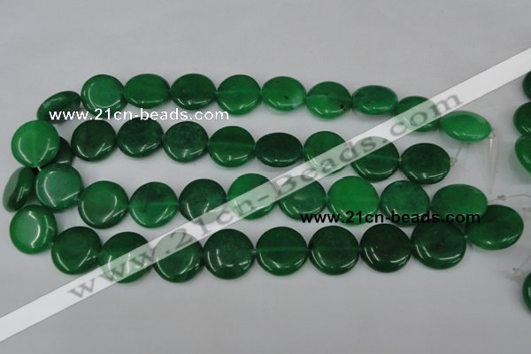 CCN503 15.5 inches 20mm flat round candy jade beads wholesale