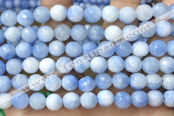 CCN5051 15.5 inches 8mm & 10mm faceted round candy jade beads