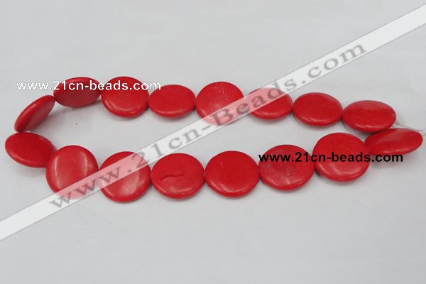 CCN506 15.5 inches 25mm flat round candy jade beads wholesale