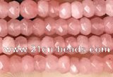 CCN5104 15 inches 3*4mm faceted rondelle candy jade beads