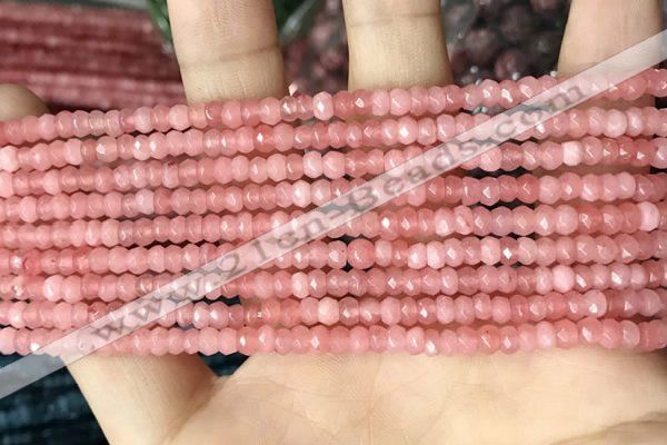 CCN5104 15 inches 3*4mm faceted rondelle candy jade beads