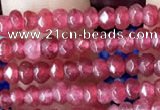 CCN5106 15 inches 3*4mm faceted rondelle candy jade beads