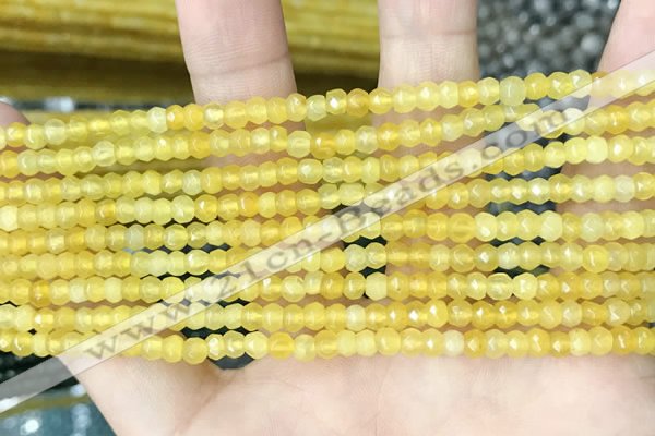 CCN5111 15 inches 3*4mm faceted rondelle candy jade beads