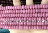 CCN5140 15 inches 5*8mm faceted rondelle candy jade beads