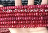 CCN5143 15 inches 5*8mm faceted rondelle candy jade beads