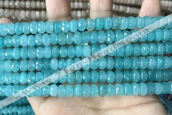 CCN5149 15 inches 5*8mm faceted rondelle candy jade beads