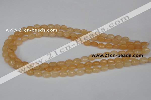 CCN515 15.5 inches 8*10mm oval candy jade beads wholesale