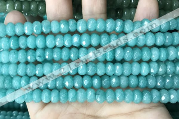 CCN5151 15 inches 5*8mm faceted rondelle candy jade beads