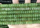 CCN5158 15 inches 5*8mm faceted rondelle candy jade beads