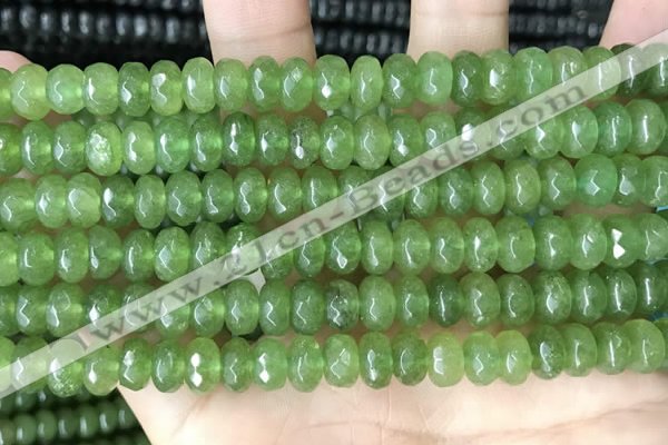 CCN5158 15 inches 5*8mm faceted rondelle candy jade beads