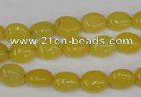 CCN516 15.5 inches 8*10mm oval candy jade beads wholesale