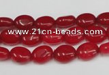 CCN518 15.5 inches 8*10mm oval candy jade beads wholesale