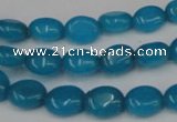 CCN521 15.5 inches 8*10mm oval candy jade beads wholesale