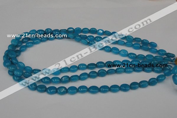 CCN521 15.5 inches 8*10mm oval candy jade beads wholesale