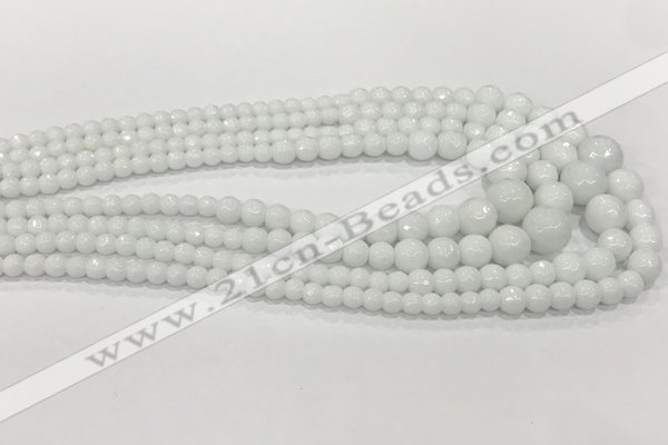 CCN5211 6mm - 14mm faceted round candy jade graduated beads
