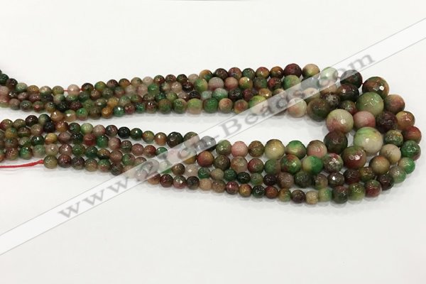 CCN5216 6mm - 14mm faceted round candy jade graduated beads