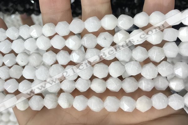 CCN5231 15 inches 8mm faceted nuggets candy jade beads