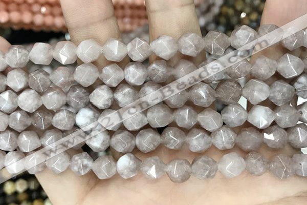 CCN5250 15 inches 8mm faceted nuggets candy jade beads