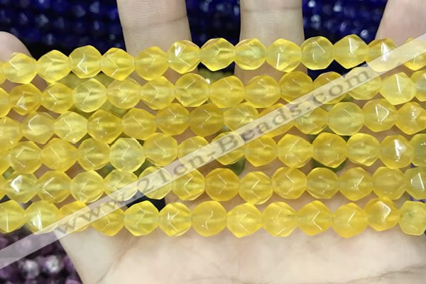 CCN5255 15 inches 8mm faceted nuggets candy jade beads