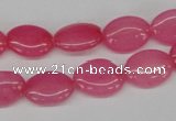 CCN526 15.5 inches 10*14mm oval candy jade beads wholesale