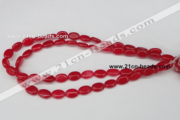 CCN528 15.5 inches 10*14mm oval candy jade beads wholesale