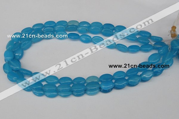 CCN531 15.5 inches 10*14mm oval candy jade beads wholesale