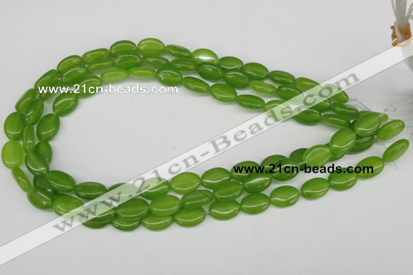 CCN532 15.5 inches 10*14mm oval candy jade beads wholesale