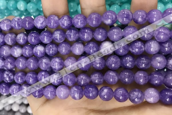 CCN5357 15 inches 8mm round candy jade beads Wholesale