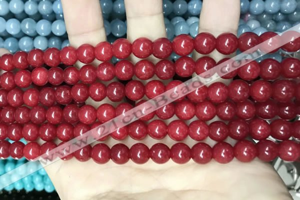 CCN5372 15 inches 8mm round candy jade beads Wholesale