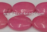 CCN546 15.5 inches 18*25mm oval candy jade beads wholesale