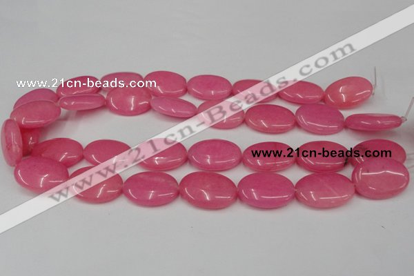 CCN546 15.5 inches 18*25mm oval candy jade beads wholesale