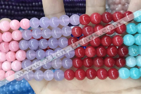 CCN5467 15 inches 8mm round candy jade beads Wholesale