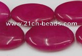 CCN551 15.5 inches 20*30mm oval candy jade beads wholesale