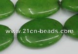 CCN553 15.5 inches 20*30mm oval candy jade beads wholesale