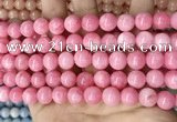 CCN5534 15 inches 8mm round candy jade beads Wholesale