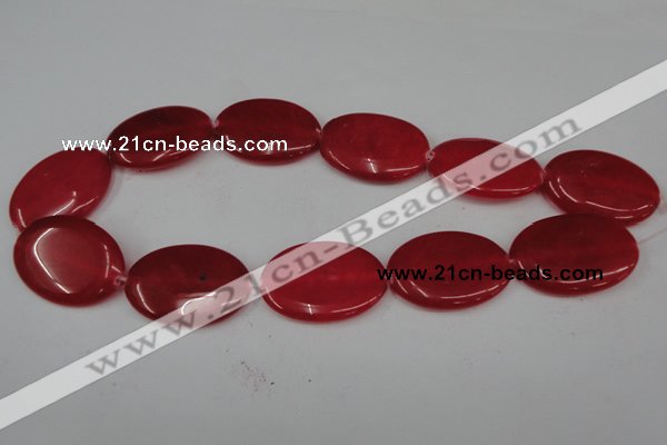 CCN556 15.5 inches 25*35mm oval candy jade beads wholesale