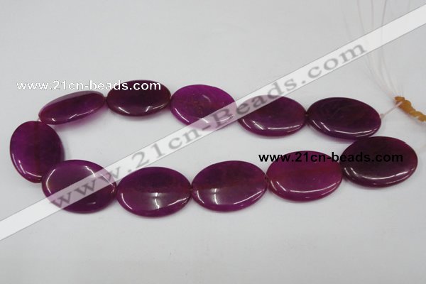 CCN557 15.5 inches 25*35mm oval candy jade beads wholesale